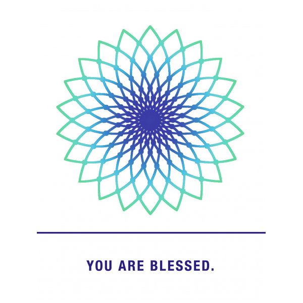 You are blessed. greeting card from the Empowerments collection.