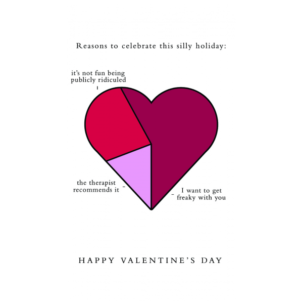 Valentine's greeting card from the Graphitudes collection.