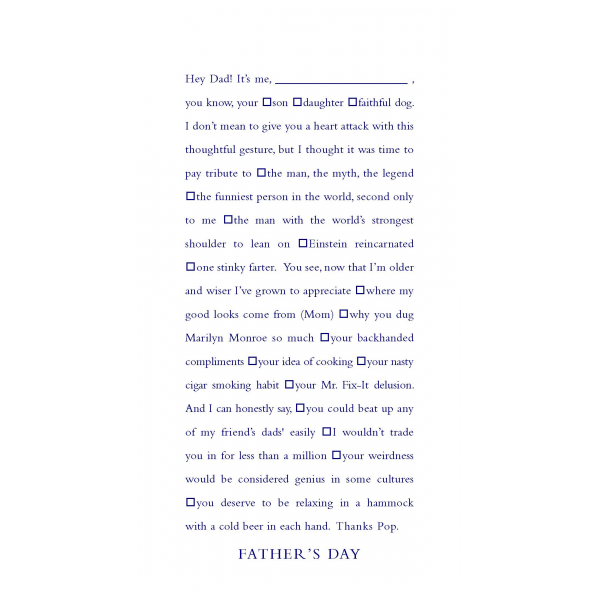 Father's Day greeting card from the Clever Cards collection.