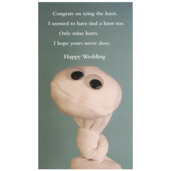 Happy Wedding greeting card from the Sock 'ems collection.