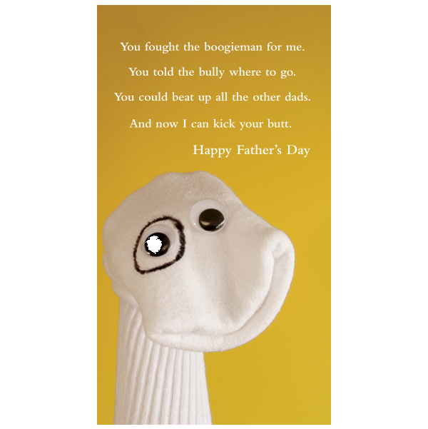 Father's Day card greeting card from the Sock 'ems collection.