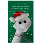 Funny Holiday card snow globe