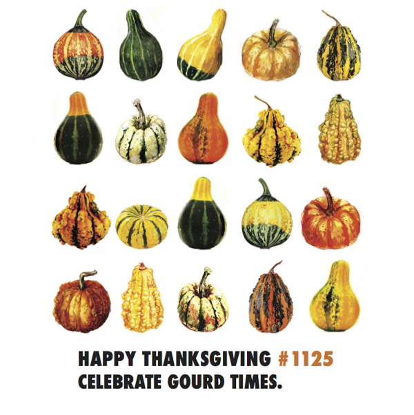 Thanksgiving Gourd greeting card from the Unsolicited Inspirations collection.