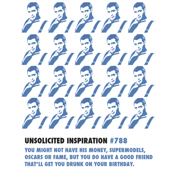 Birthday George Clooney greeting card from the Unsolicited Inspirations collection.