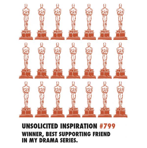 Friendship Oscar greeting card from the Unsolicited Inspirations collection.