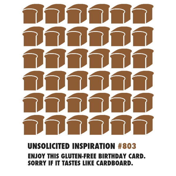 Gluten-Free Birthday greeting card from the Unsolicited Inspirations collection.