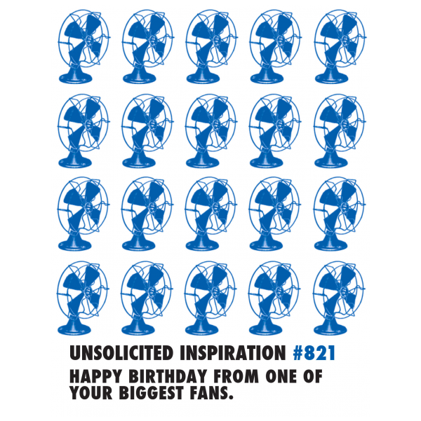 Birthday Fan greeting card from the Unsolicited Inspirations collection.