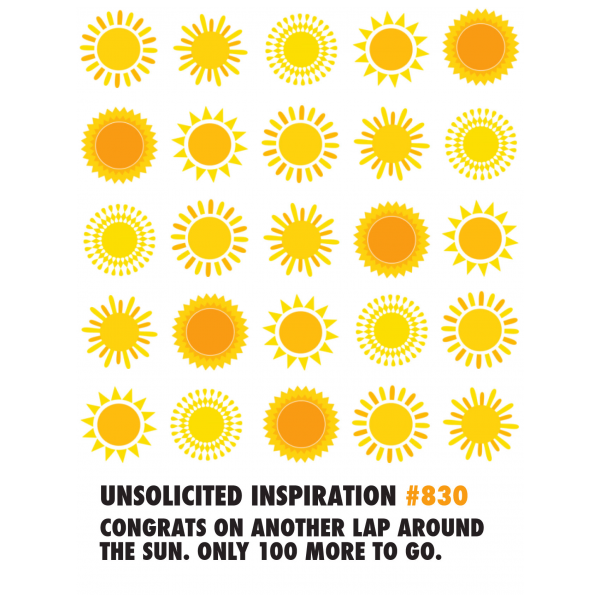 Birthday Sun greeting card from the Unsolicited Inspirations collection.