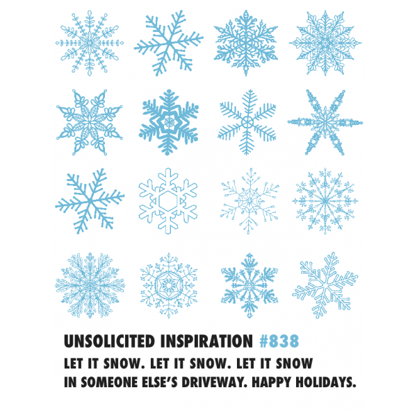 Let It Snow greeting card from the Unsolicited Inspirations collection.