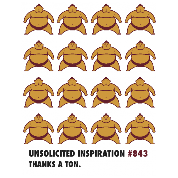 Thanks a Ton greeting card from the Unsolicited Inspirations collection.